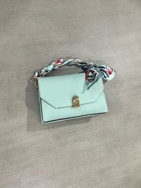Aldo Mint Green Shoulder Bag with Twisted Scarf Handle